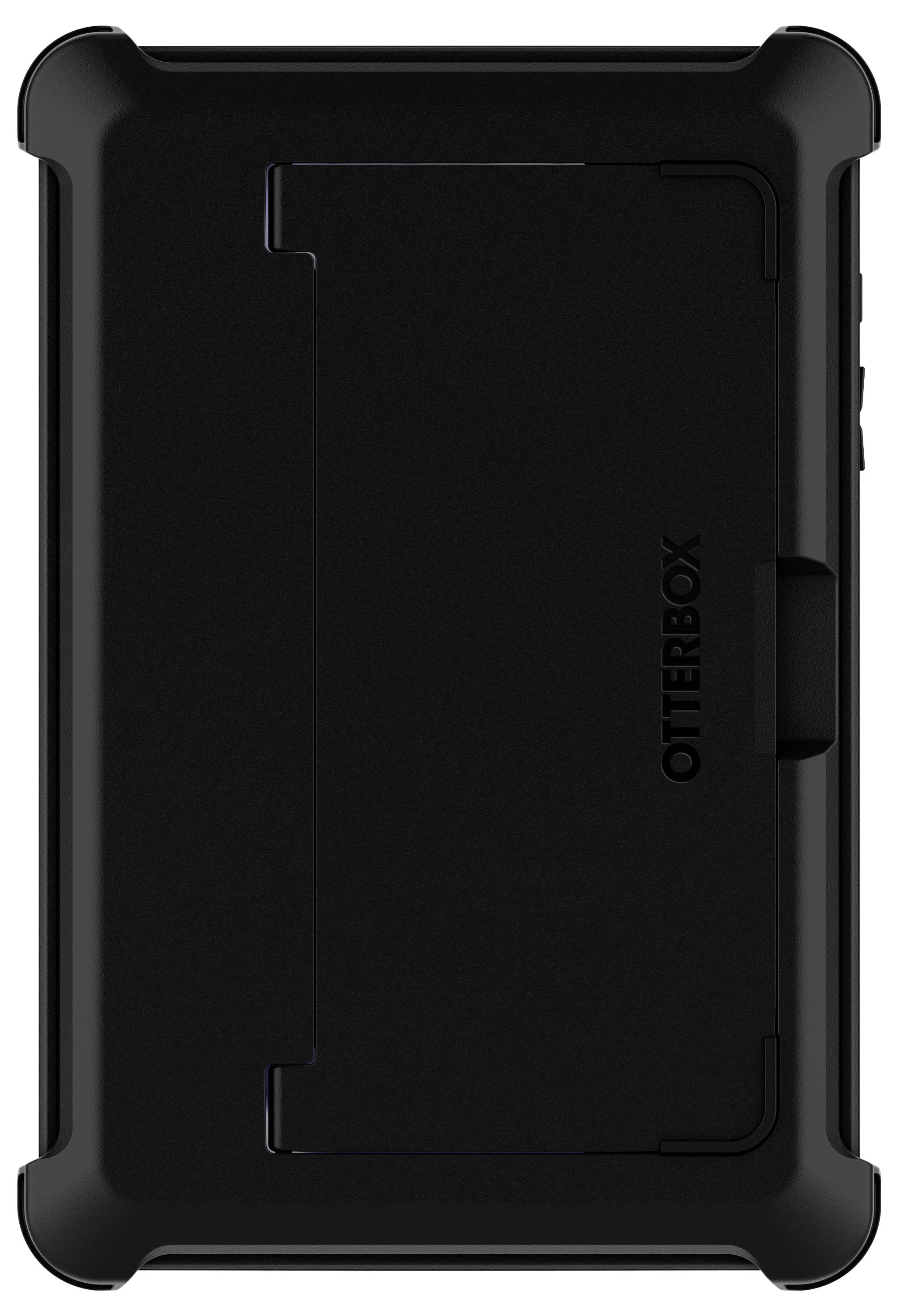 Un étui noir au design robuste, conçu pour protéger les appareils électroniques. Le logo 'OtterBox' est visible.