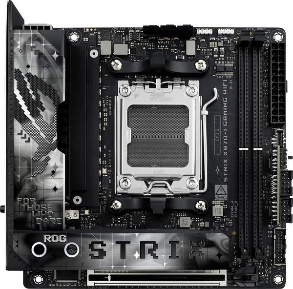 Asus ROG STRIX X870-I Gaming WIFI (AM5) Carte mère Socket (PC) AMD® AM5 Facteur de forme (détails) ATX Chipset de la carte mère AMD® X870