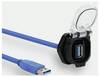 Prise encastrée USB 3.0 A/A F/M 180° 0,5 m PVC PC avec couvercle rabattable droit USB-3.0 A/A F/M 180° 0,5m PVC PC 493113.0050 Lütze Contenu: 1 pc(s)