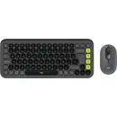 Logitech POP ICON COMBO Bluetooth Kit souris + clavier Easy Switch 3 appareils, touches multimédia, fonction Multipair a
