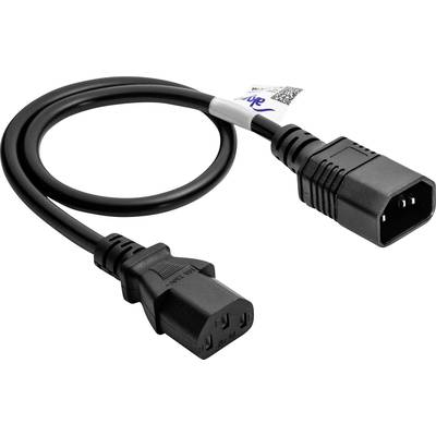 Un câble réseau noir avec deux fiches différentes, adapté aux ordinateurs et aux appareils électriques. La fiche sur le côté droit est rectangulaire.