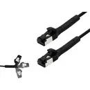 BKL Electronic 144011 RJ45 Câble réseau, câble patch CAT 8.1 U/FTP 1 m noir 1 pc(s)