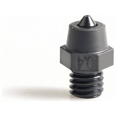 Raccord ou adaptateur fileté noir avec base hexagonale et embout conique sur fond blanc.