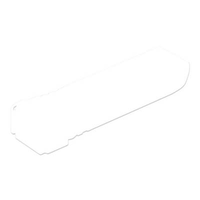 Un panneau en papier blanc, artistiquement modelé, avec un bord asymétrique.