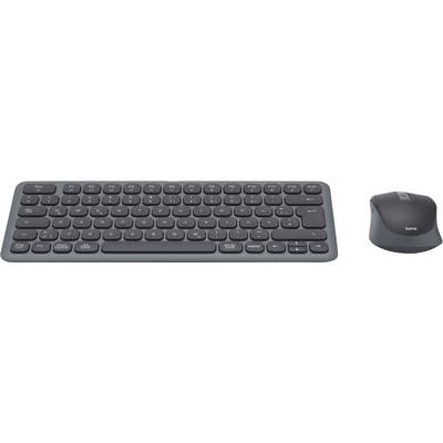 Ensemble de clavier et souris sans fil noirs sur fond blanc.