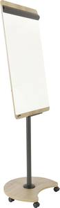 Rocada Paperboard NAT0616 (l x H) 670 mm x 2000 mm bois, chêne, blanc (RAL 9003) effaçable, inscriptible, aimanté, Avec bac de rangement, Porte-bloc fourni R061670
