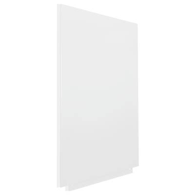 Un panneau blanc et lisse de forme rectangulaire, servant potentiellement de couverture ou de composant d'un appareil.