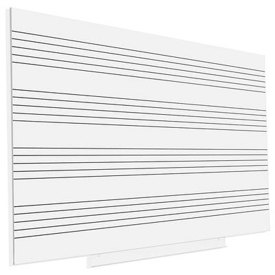 Tableau blanc avec portées noires, adapté pour l'enseignement musical ou l'écriture de partitions.