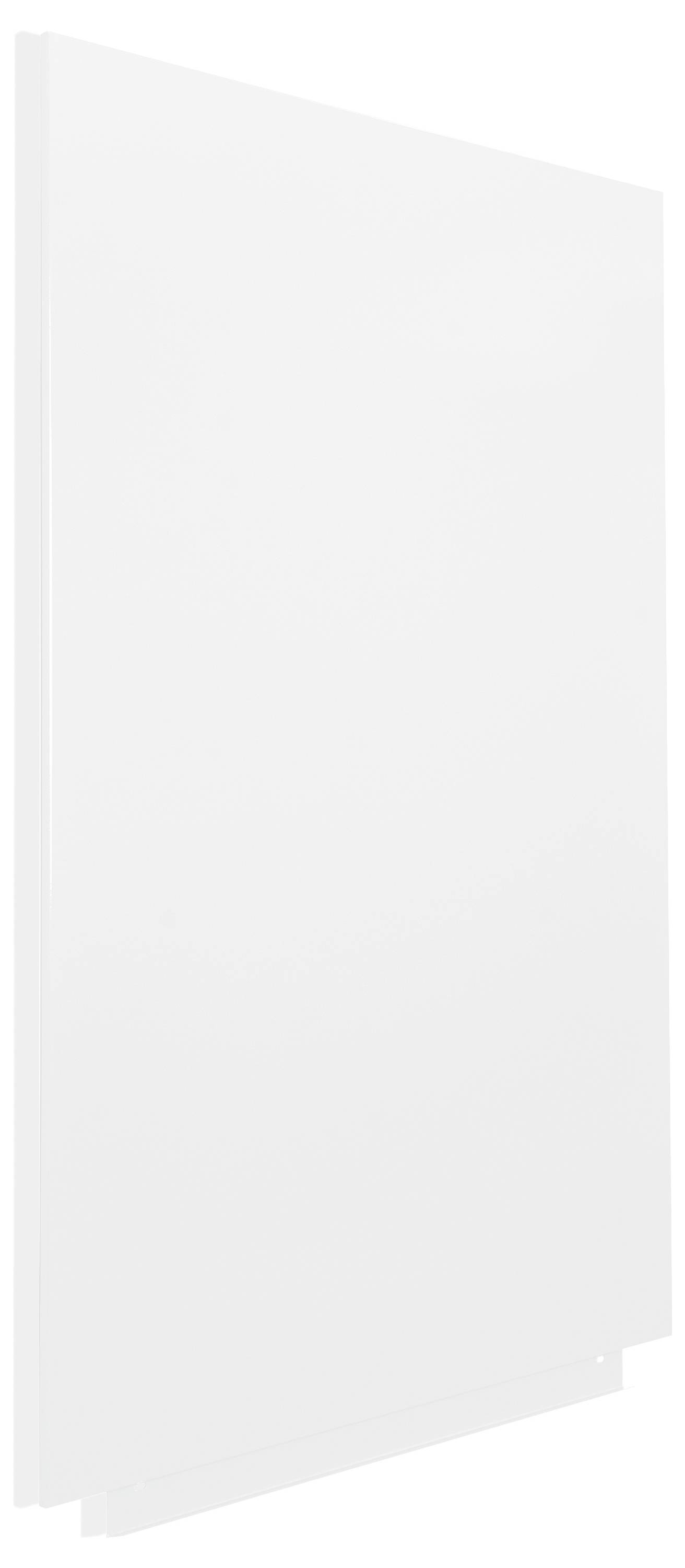 Un tableau blanc vierge, orienté verticalement, sur un fond clair.
