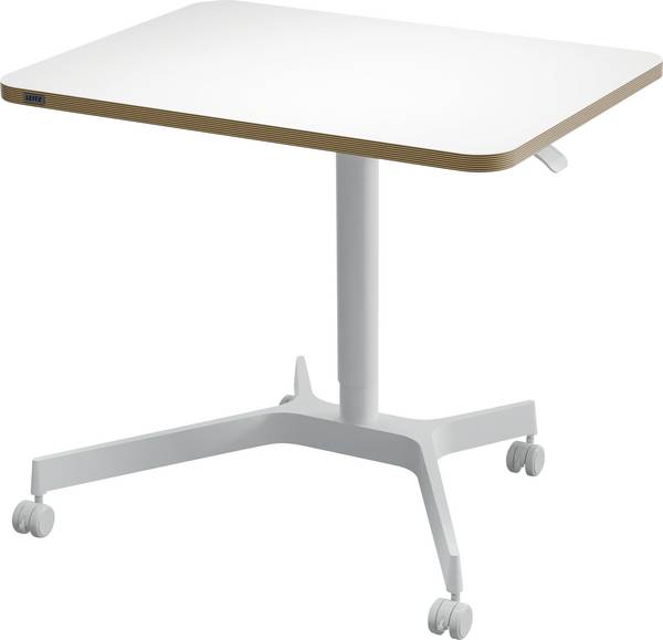 Leitz Bureau assis/debout  blanc 65360001 couleur du dessus de table: blanc réglable en hauteur, à roulettes Hauteur max.: 1.14 cm