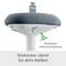 Un tabouret avec réglage de hauteur progressif et une capacité de charge de 110 kg. Texte en bas : 'Tabouret, pour rester actif'.