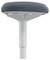 Tabouret gris, réglable en hauteur, avec assise rembourrée et base métallique stable, adapté aux environnements de bureau ou de loisirs.