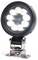 Lampe de travail LED ronde avec neuf LED lumineuses et support métallique.
