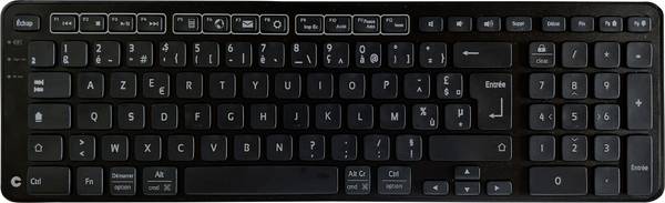 Contour Design Contour New Balance Tastatur  wireless F Bluetooth, USB Clavier français, AZERTY noir