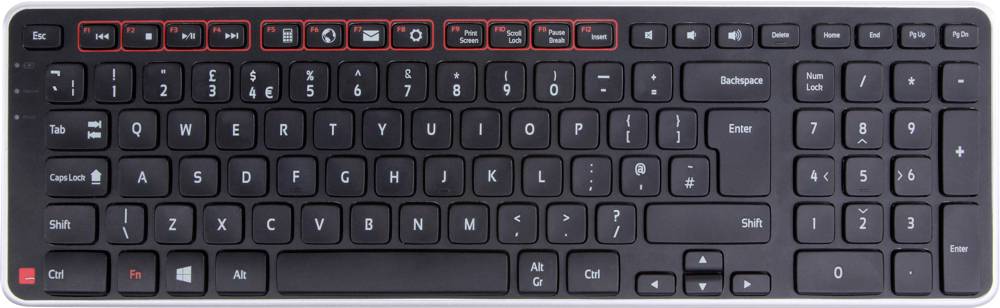 Contour Design Contour Balance Tastatur wireless UK-Lay Bluetooth, USB Clavier anglais US, QWERTY noir
