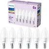 Philips LED 9290035411 LED CEE F (A - G) E14 forme de flamme 4.9 W = 40 W blanc chaud (Ø x H) 35 mm x 106 mm 6 pc(s)