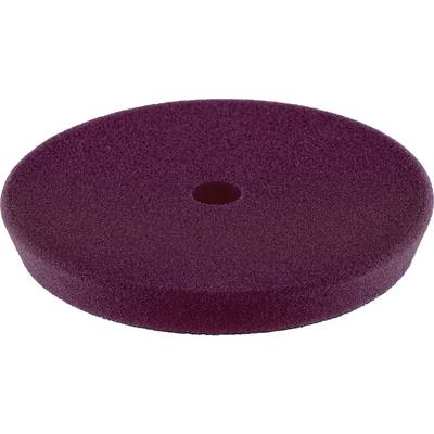 Pad de polissage rond, rouge, avec un trou central, destiné à l'entretien automobile.