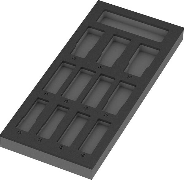 Wera 05137325001 9825 Insert en mousse 1 pièce (L x l x H) 392 x 172 x 30 mm