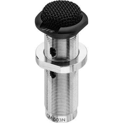 Petit microphone cylindrique en métal argenté avec une tête en grille noire. Le numéro de modèle 'CM-503N' est visible.