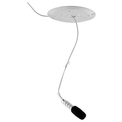 Microphone de plafond avec câble flexible et protection en mousse noire. Adapté pour l'enregistrement audio dans les salles de conférence.