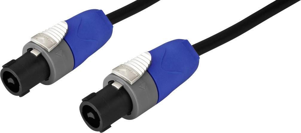 Monacor haut-parleur Câble de raccordement [1x fiche mâle pour haut-parleur - 1x fiche mâle pour haut-parleur] 2 x 2.5 m-0