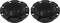 Deux enceintes noires, rondes avec une grille de protection, côte à côte. Elles sont identiques et conviennent à l'installation dans un système audio.