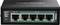Un commutateur réseau industriel de TRENDnet avec six ports Ethernet. Quatre ports sont destinés aux sorties PoE, un port à l'entrée PoE.