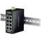 'Commutateur PoE Ethernet Fast Industrial à huit ports de TRENDnet, monté sur rail DIN.'