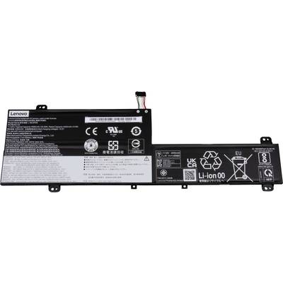 Batterie lithium-ion de Lenovo avec avertissements de sécurité et logos de certification.