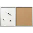 Herlitz Tableau magnétique, Tableau blanc 10685394 (l x H) 600 mm x 400 mm argent, liège 10685394