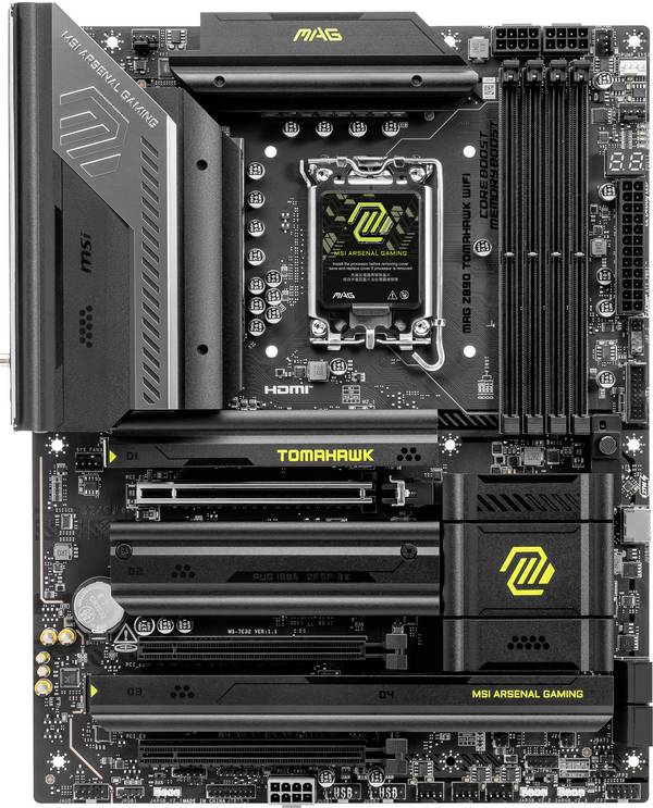 MSI MAG Z890 TOMAHAWK Wifi Carte mère Socket (PC) Intel® LGA 1851 Facteur de forme (détails) ATX Chipset de la carte mère Intel® Z890