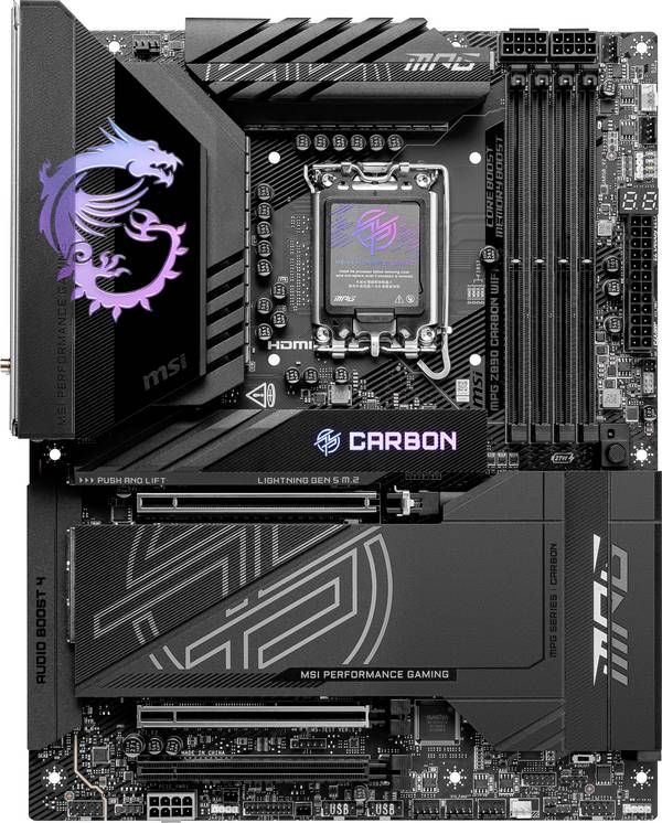 MSI MPG Z890 Carbon Wifi Carte mère Socket (PC) Intel® LGA 1851 Facteur de forme (détails) ATX Chipset de la carte mère Intel® Z890