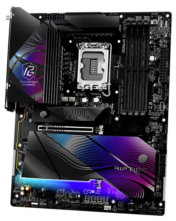 ASRock Phantom Gaming Z890 Riptide WiFi Carte mère Socket (PC) Intel® LGA 1851 Facteur de forme (détails) ATX Chipset de la carte mère Intel® Z890