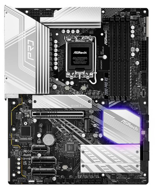 ASRock Z890 Pro RS Carte mère Socket (PC) Intel® LGA 1851 Facteur de forme (détails) ATX Chipset de la carte mère Intel® Z890