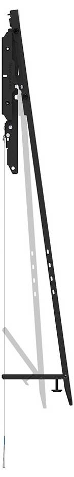 Entraînement électronique de vanne de surface avec longue tige et fil pour portails ; représenté en vue de profil.