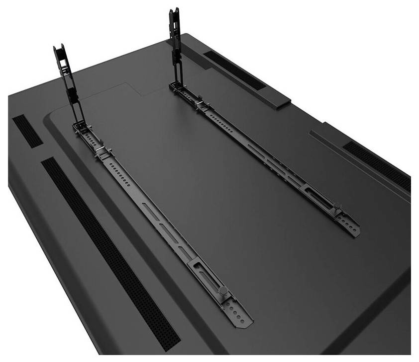 Dos d'un écran plat équipé de deux supports de fixation murale.