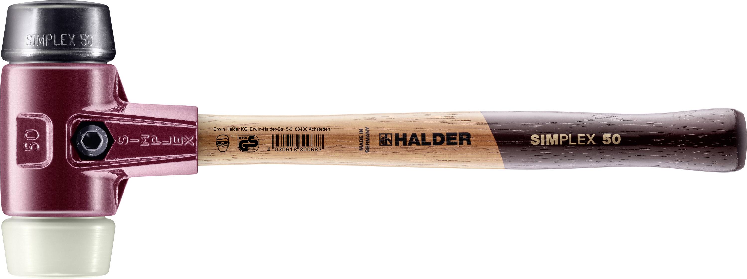 Halder SIMPLEX 3028.050 Marteau à métal Manche ergonomique, dur, mi-dur 1140 g 370 mm 1 pc(s)