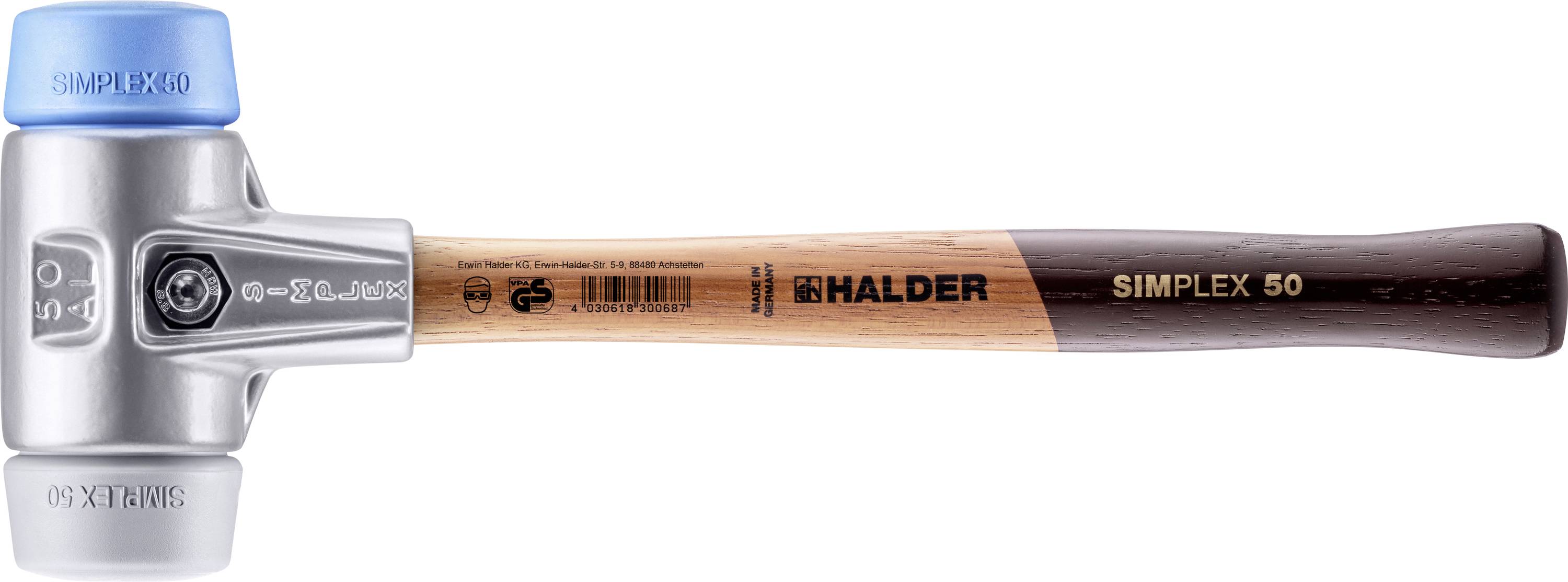 Halder SIMPLEX 3113.050 Marteau à métal Manche ergonomique, mi-dur, souple 635 g 370 mm 1 pc(s)