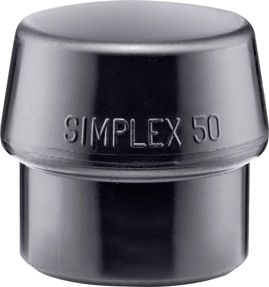 Couvercle en plastique noir portant l'inscription « SIMPLEX 50 ».