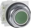 Schneider Electric 9001KR1GH5 Bouton-poussoir vert Ø 30, plat, sans verrouillage, 1S Bouton-poussoir métal 1 NO (T) 1 pc(s)