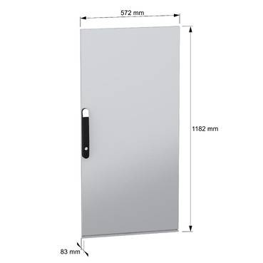Schneider Electric NSYSFND126 NSYSFND126 à 2 battants panneton double (l x H) 600 mm x 1200 mm acier 1 pc(s) Piece-1