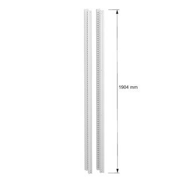Schneider Electric NSYSFNV20ED Supports verticaux, PrismaSeT HD, pour boîtiers électriques H 2000 mm, RAL9003, 4 pièces -2