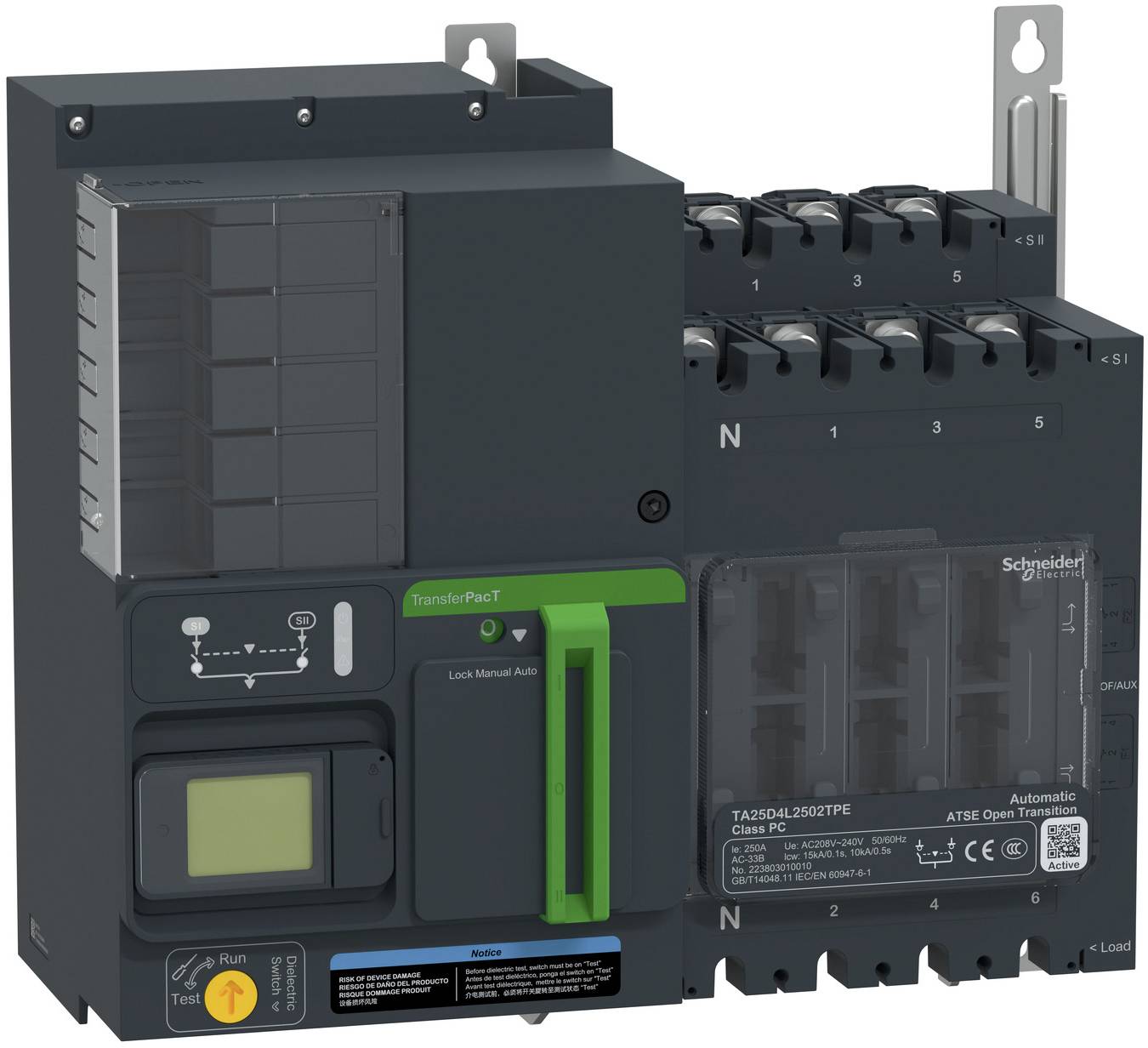 Schneider Electric TA25D4L1002TPE Inverseur de sources 1 pc(s) Tension de contact (max.): 230 V/AC (l x H x P) 370 x 341-0