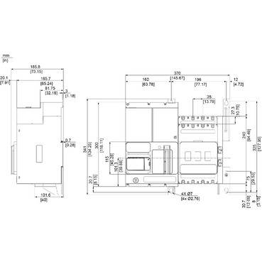 Schneider Electric TA25D4L1002TPE Inverseur de sources 1 pc(s) Tension de contact (max.): 230 V/AC (l x H x P) 370 x 341-1