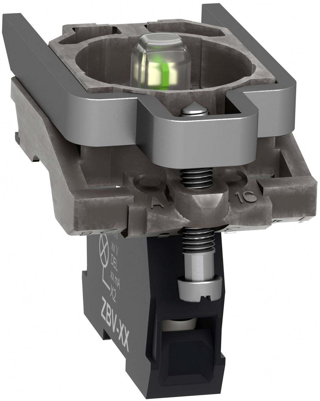 Schneider Electric ZB4BVB1156 Douille de lampe avec bride de fixation, Harmony XB4, métal, blanc, LED universelle, test -9