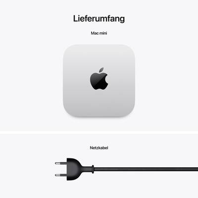 Mac Mini et son câble d'alimentation, livrés dans le cadre de l'ensemble.