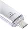 Clé USB-C argentée de renkforce sur fond blanc, montrant les connexions et le logo de la marque.