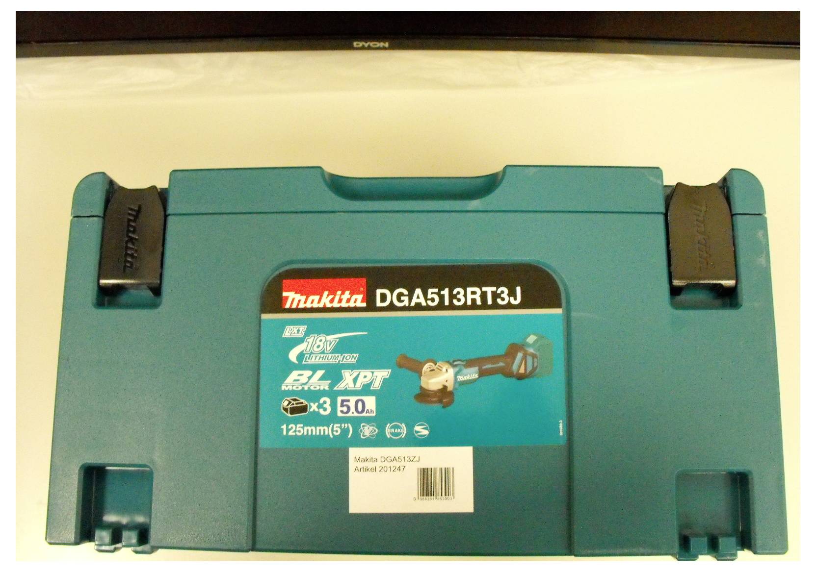 Meuleuse d'angle 18V LXT diam125 mm -Machine seule- en MAKPAC - MAKITA DGA513ZJ-2