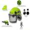 Casque de protection avec visière grillagée, bandes réfléchissantes, suspension 6 points, jugulaire et protection auditive ABS 25 dB.