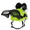 Casque de protection vert avec visière intégrée et protection auditive, adapté aux travaux forestiers et à l'abattage de bois.